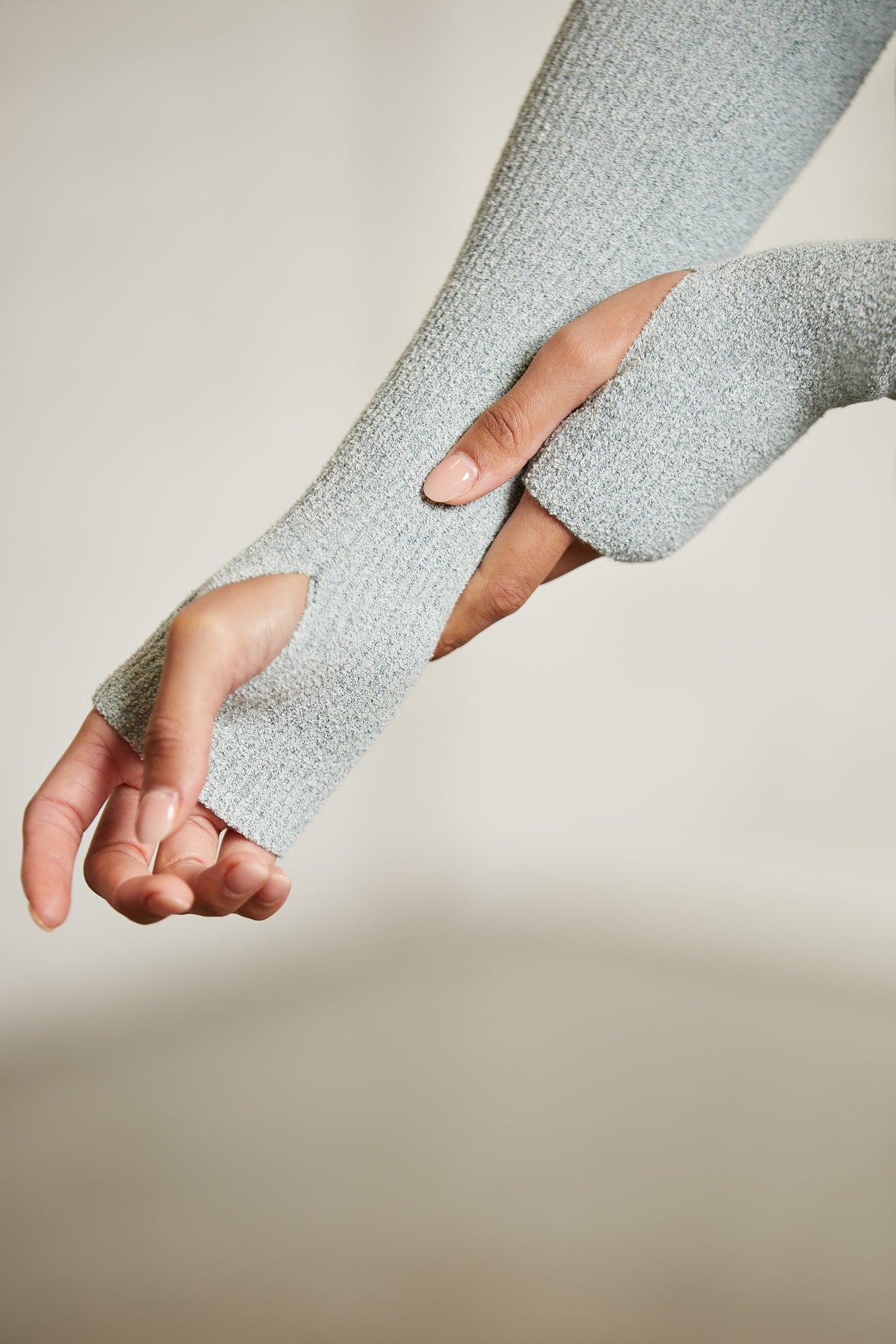 Long Sleeve Square Neck Mini Dress in Green