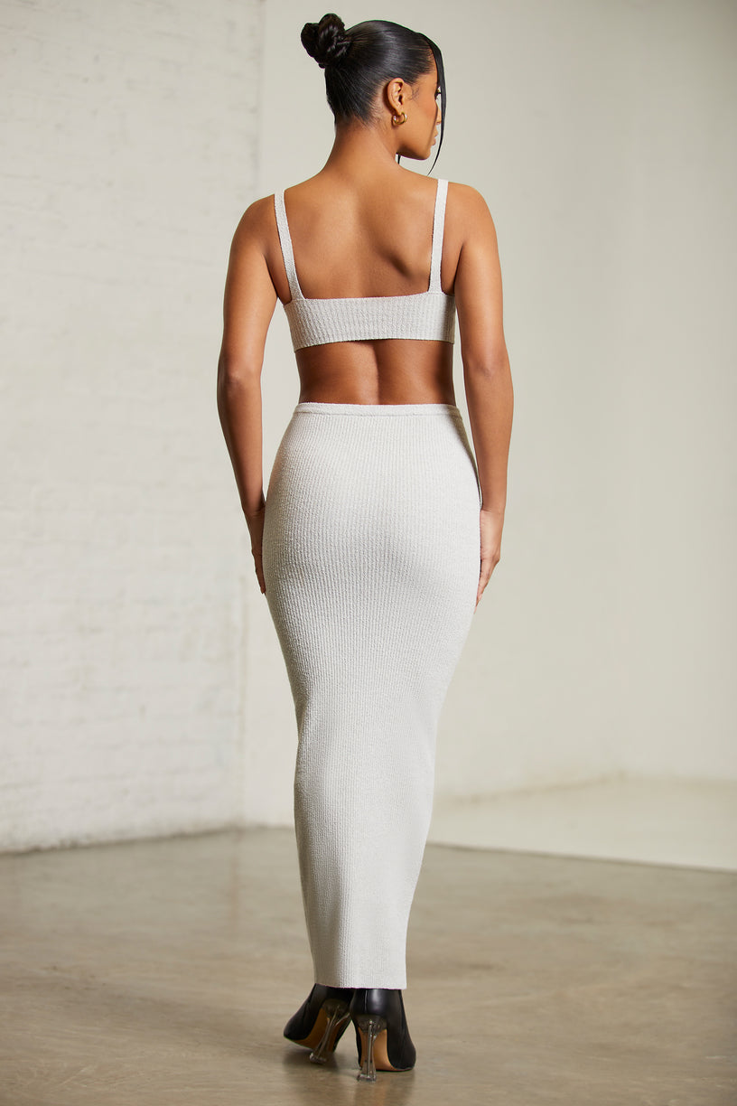 Low Rise Maxi Skirt in Grey - 2