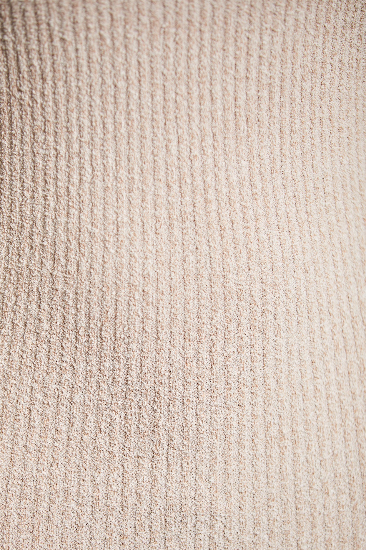 Cold Shoulder Long Sleeve Mini Dress in Praline - 10