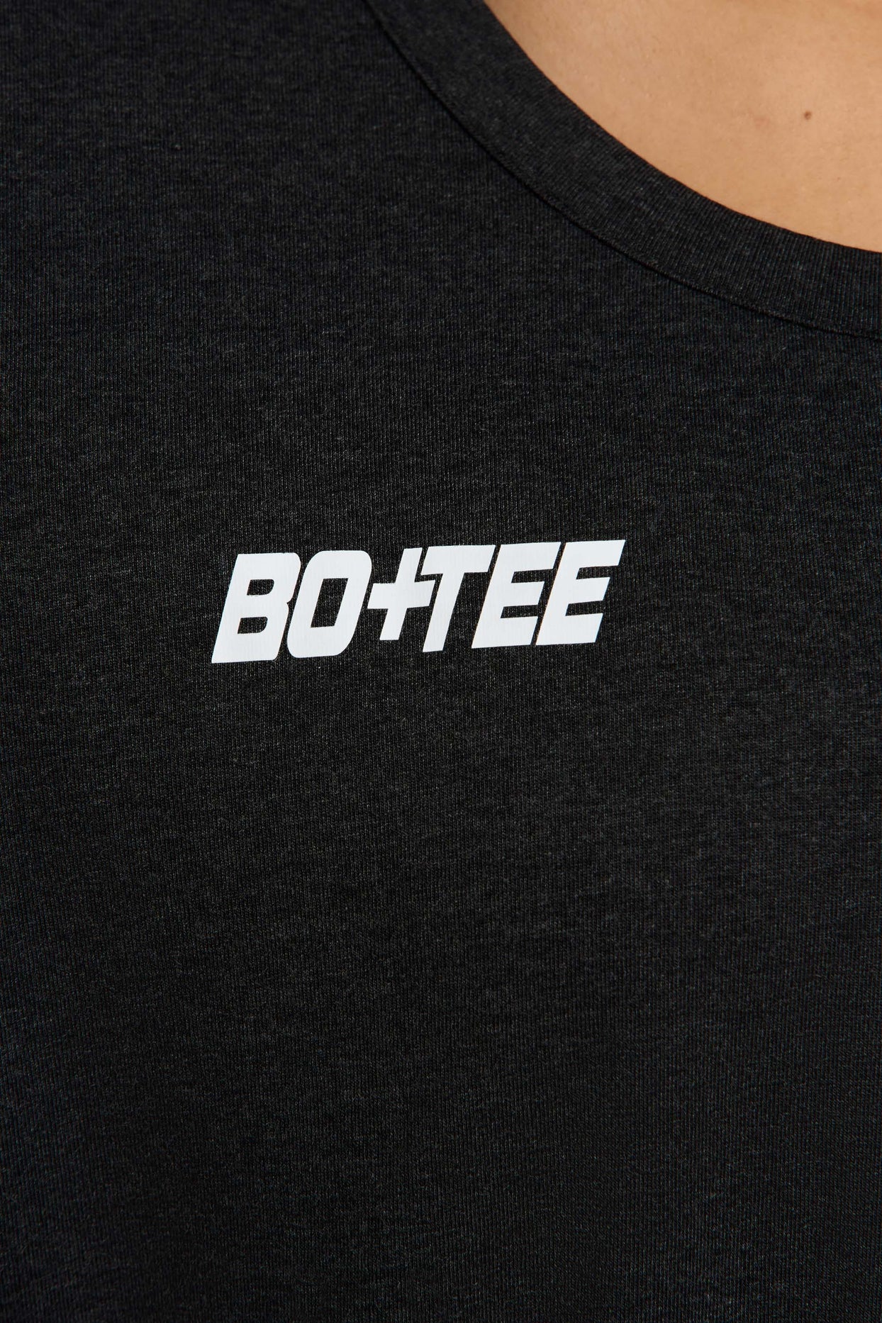 Close up view of rest day oversized t shirt in black