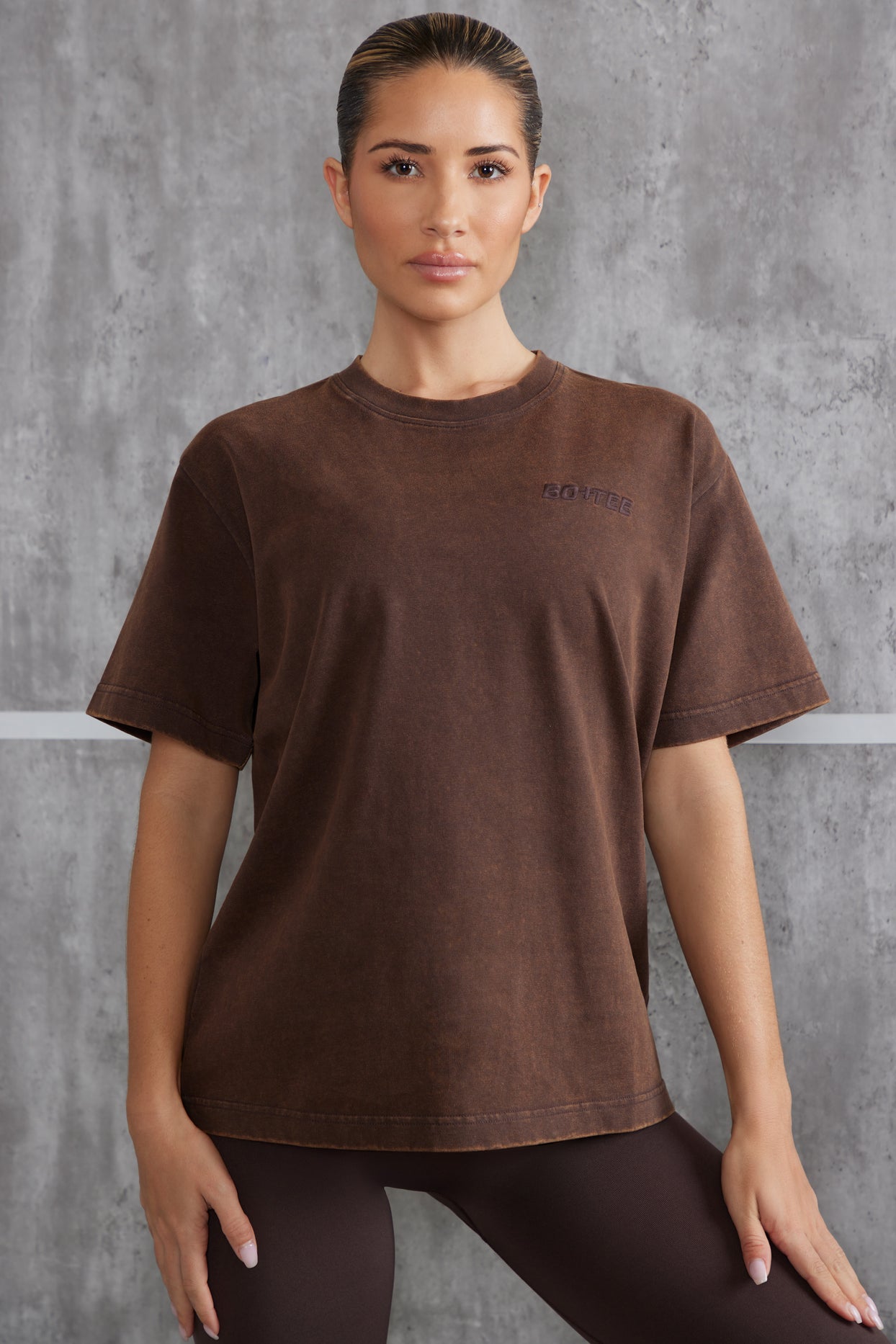 T-shirt surdimensionné en marron