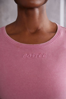 T-shirt z długim rękawem w kolorze różowym