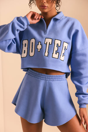 Flippy Sweat Shorts in Blue Cereluean