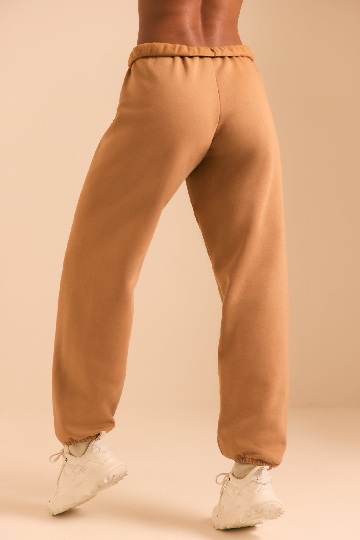 Pantalon de jogging coupe décontractée en marron châtain