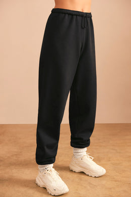 Petite - Pantalon de jogging coupe décontractée en noir