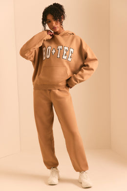 Petite Relaxed Fit Joggers in Chestnut Brown