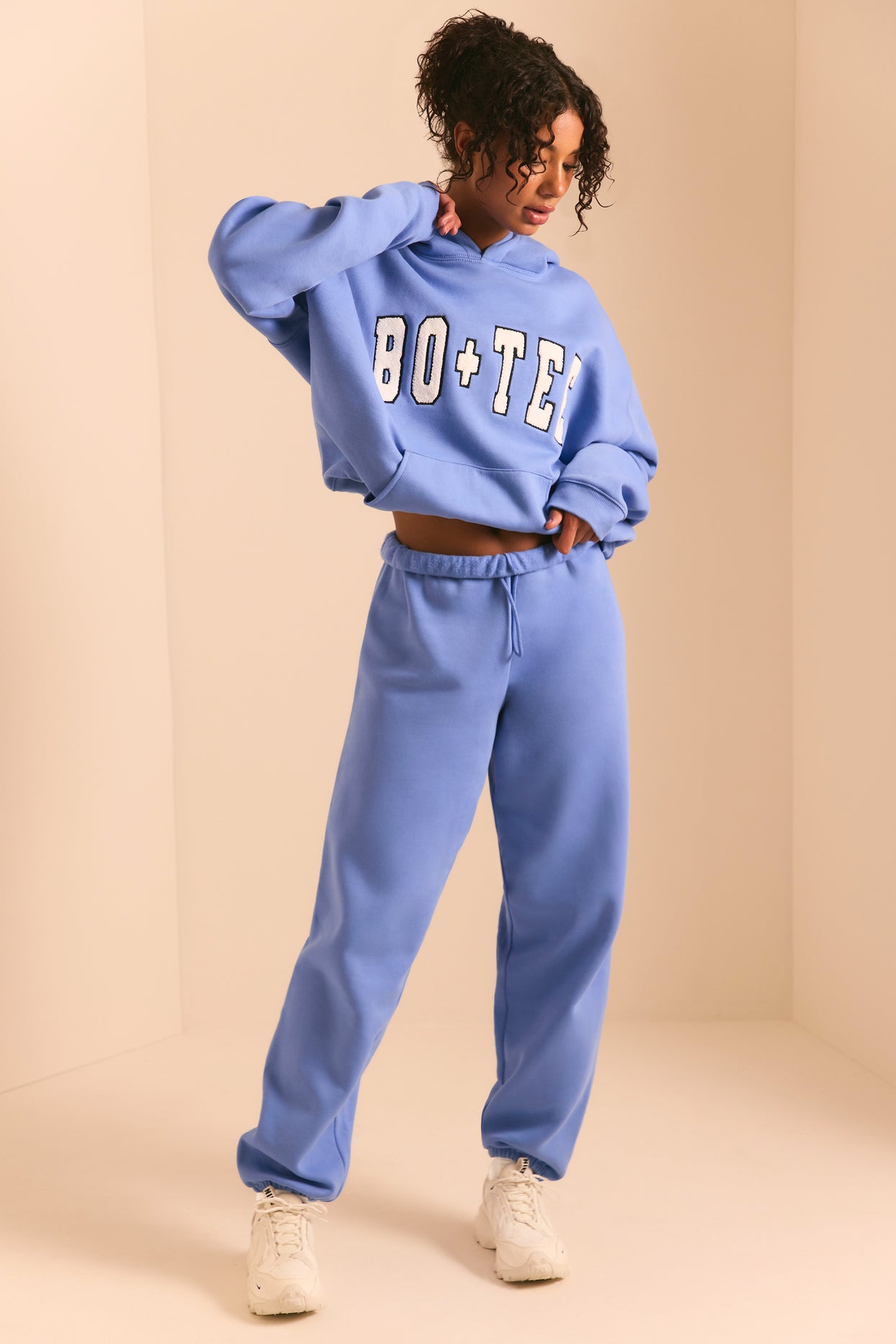 Petite Relaxed Fit Joggers in Cerulean Blue
