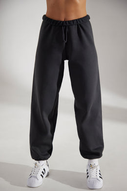 Pantalon de jogging oversize en noir délavé