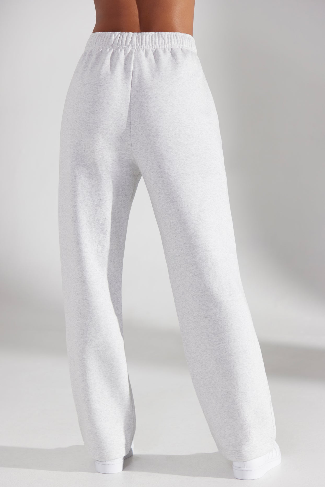 Petite - Pantalon de jogging à jambe large en gris chiné