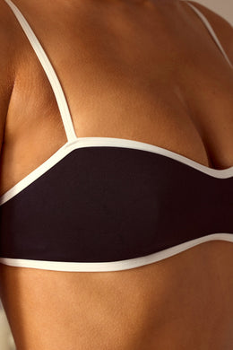 Góra od bikini z odkrytymi plecami w kolorze czarnym