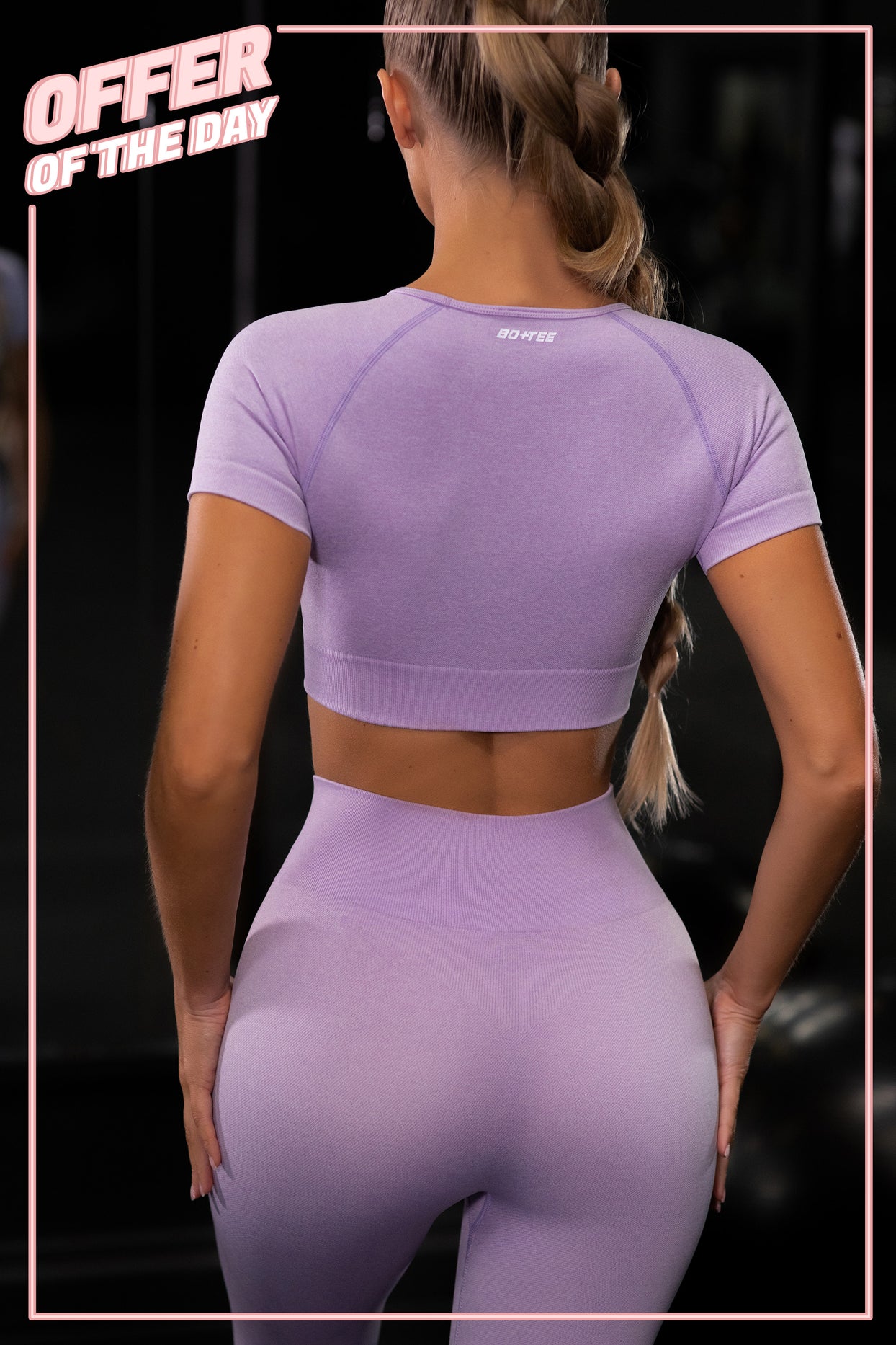 Determined Seamless Crop Top in Lilac