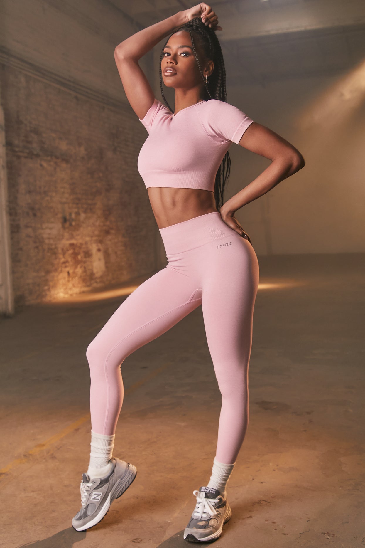 Determined Seamless Crop Top in Mauve Pink