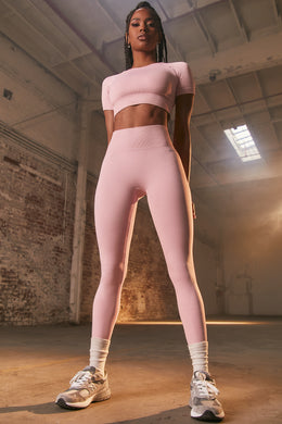 Seamless Full Length Leggings in Mauve Pink