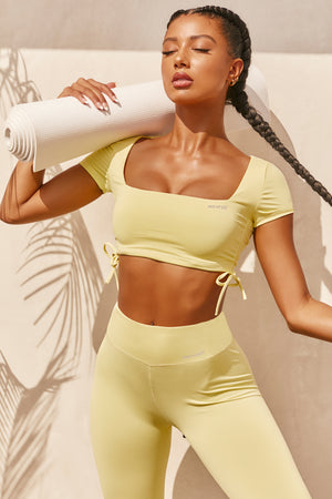 Ambition Slinky Crop Top in Yellow