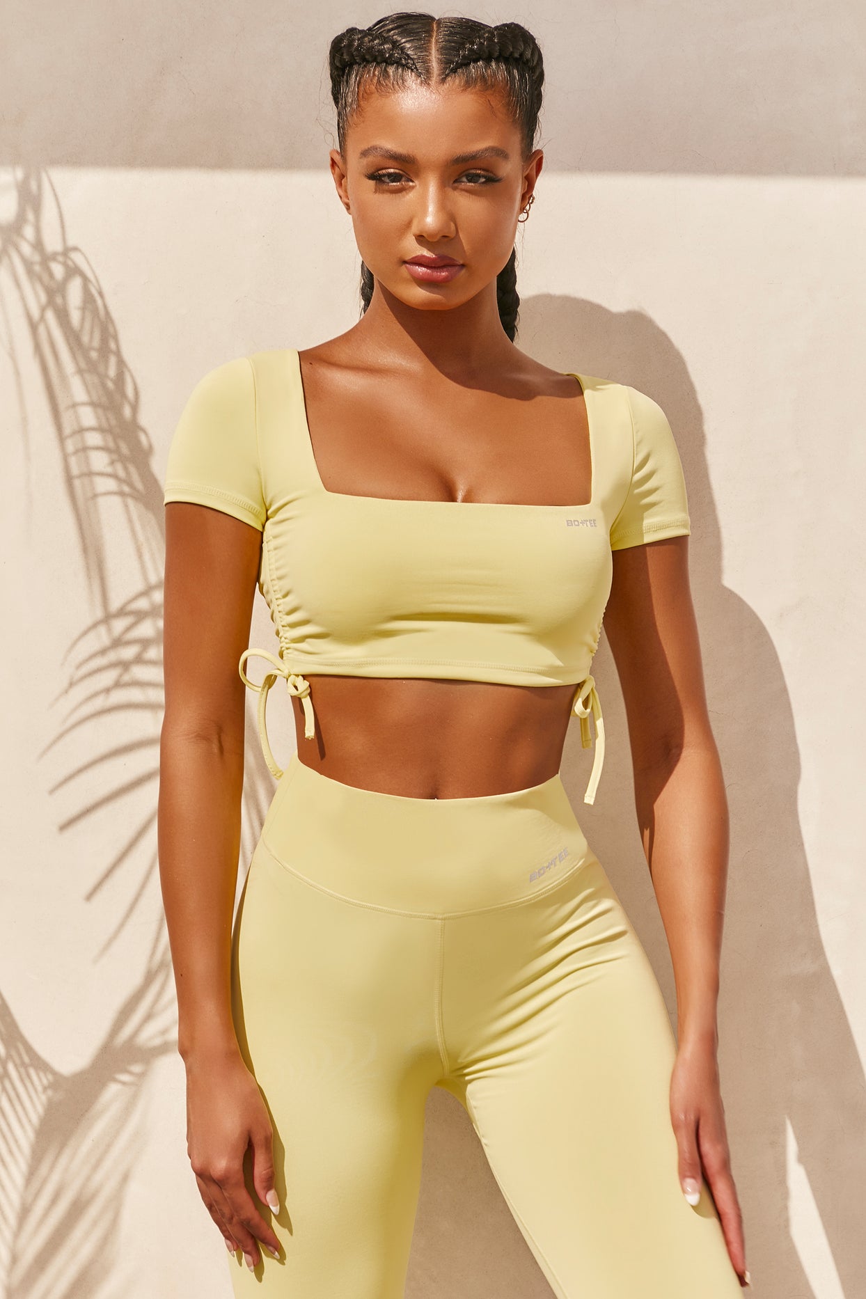 Ambition Slinky Crop Top in Yellow - 2