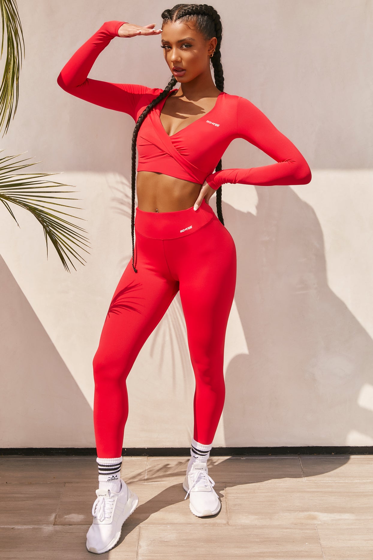 Potential Petite – Obcisłe legginsy o pełnej długości w kolorze czerwonym