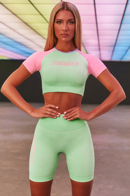 Workout Plan Seamless Cycling Shorts in Lime Green