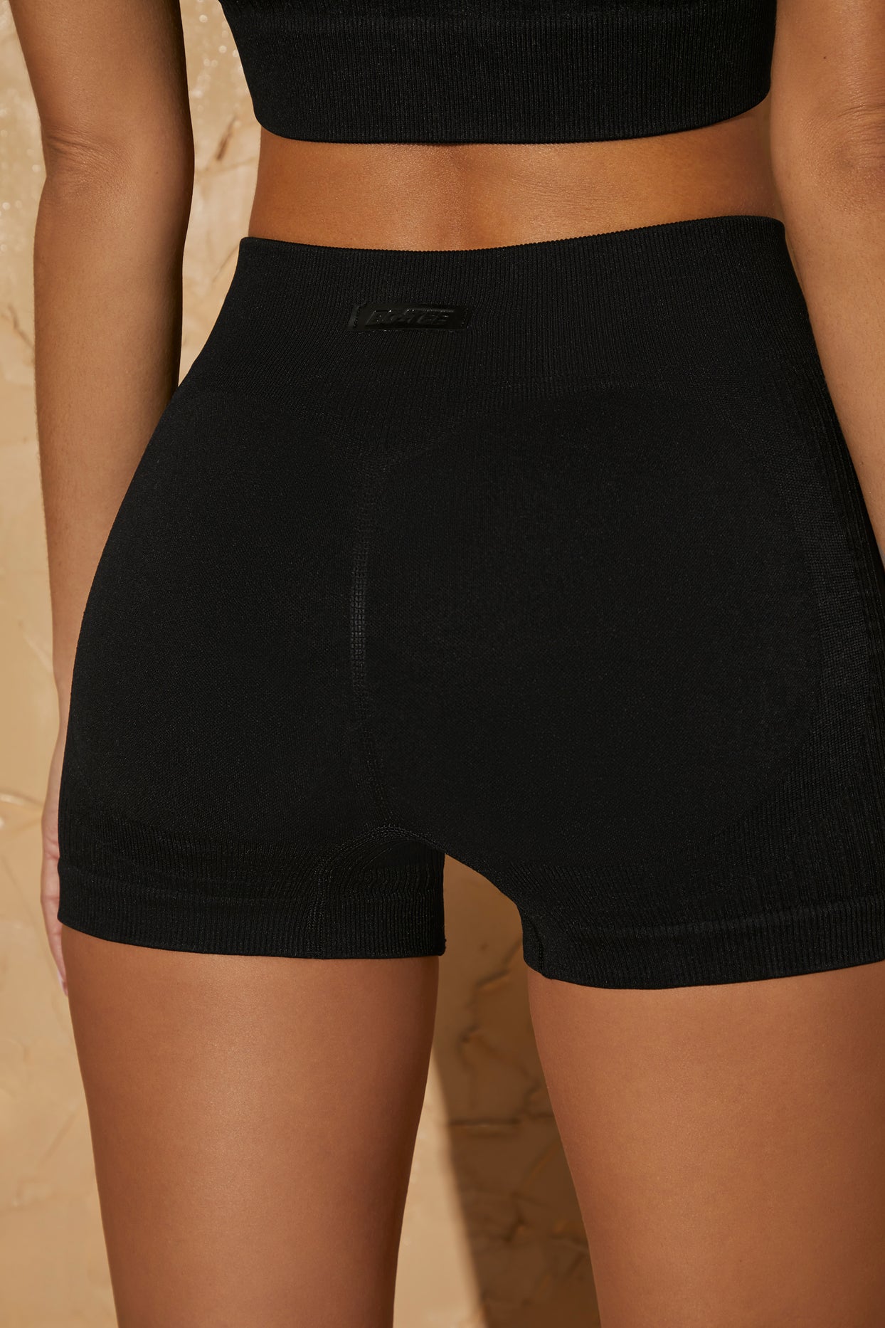 Seamless Mini Shorts in Black